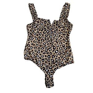 Saints And Hearts Leopard Bodysuit Small